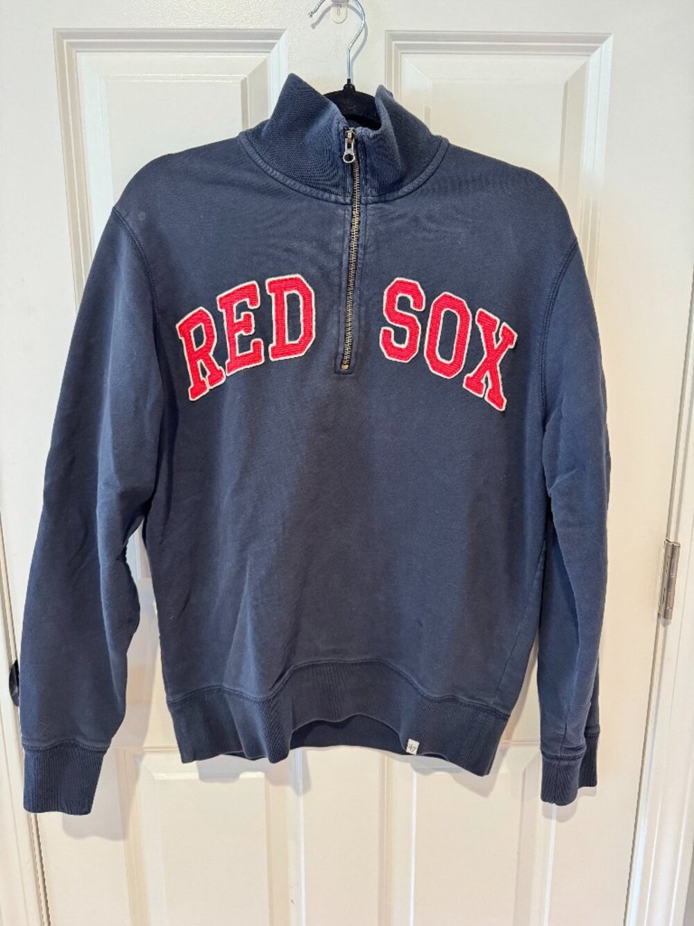 Boston Red Sox 47 Embroidered Quarter Zip Pullover - Size Medium